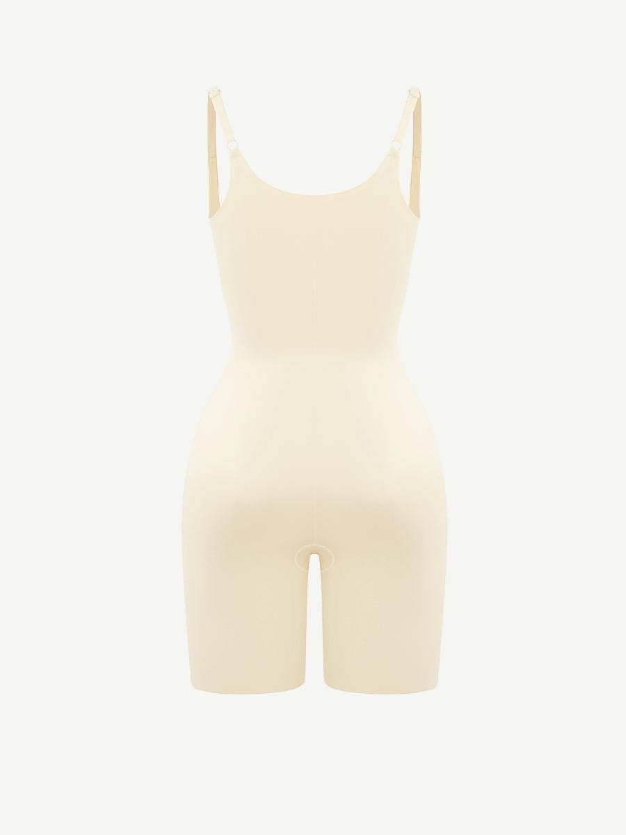Wholesale Liquid Spandex Open-Bust Mid-Thigh Shaping Boyshort Bodysuit