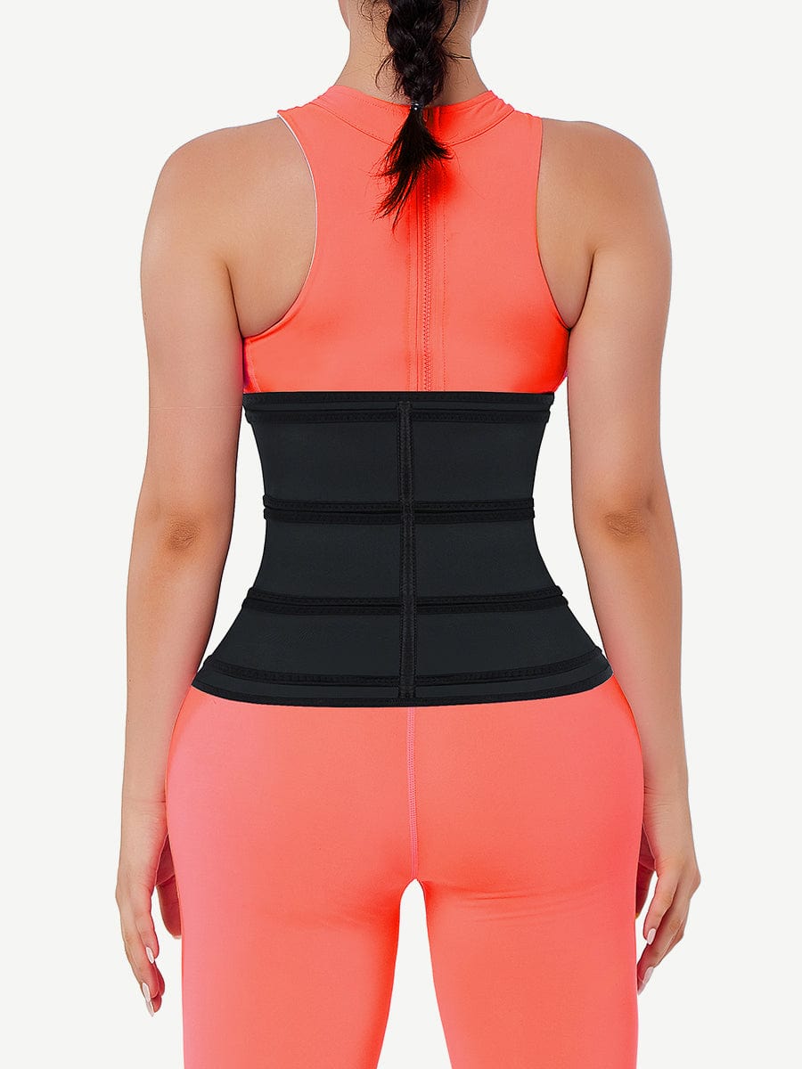 Wholesale Graceful Black Hooks Latex Three-Belt Waist Trainer Anti-Slip