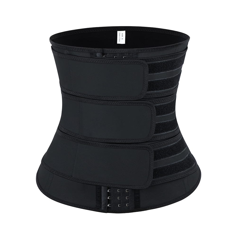 Wholesale Graceful Black Hooks Latex Three-Belt Waist Trainer Anti-Slip