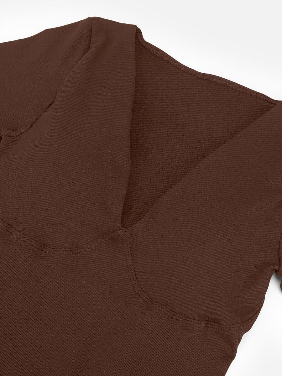 SHAPELX - Seamless Deep V Tummy Control Waist Cinching Catsuit
