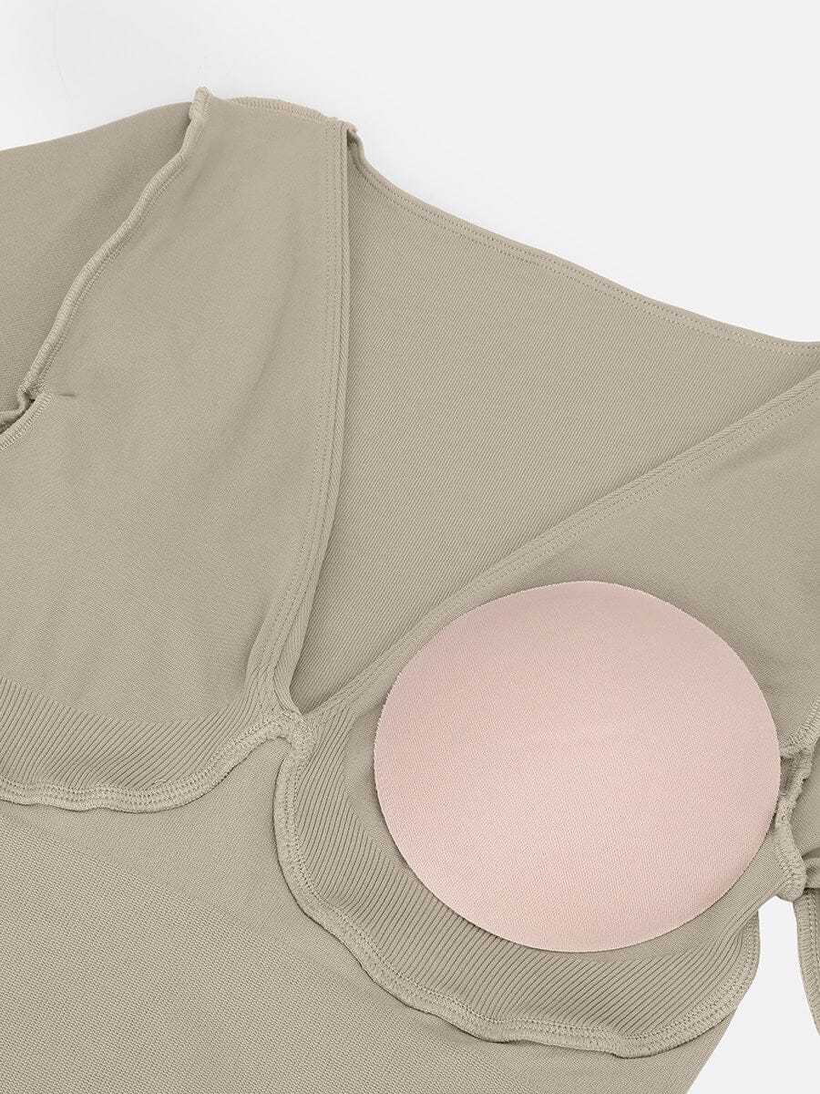 SHAPELX - Seamless Deep V Tummy Control Waist Cinching Catsuit