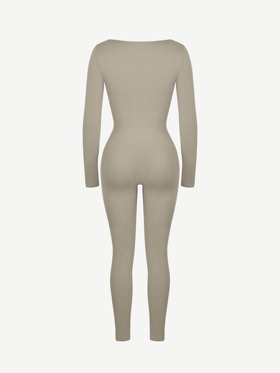 SHAPELX - Seamless Deep V Tummy Control Waist Cinching Catsuit