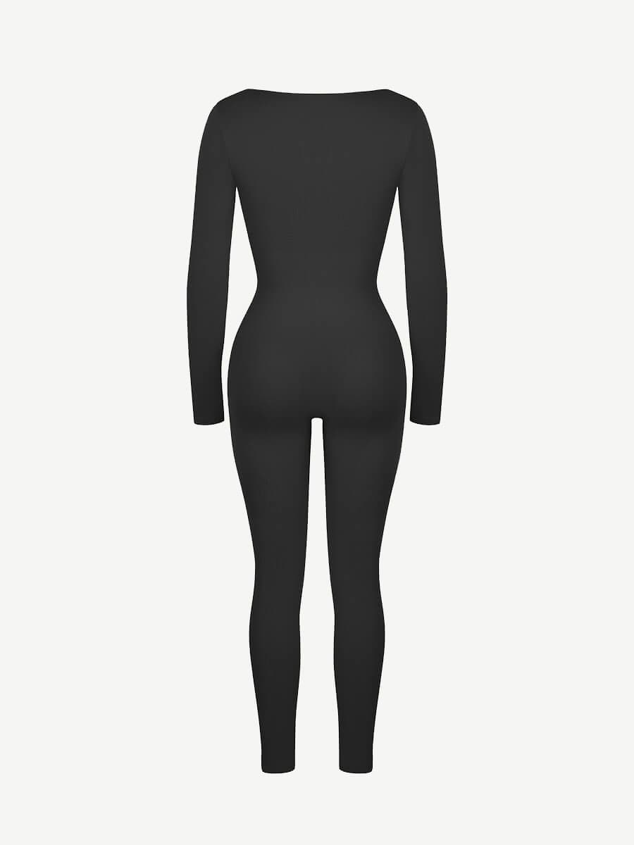 SHAPELX - Seamless Deep V Tummy Control Waist Cinching Catsuit