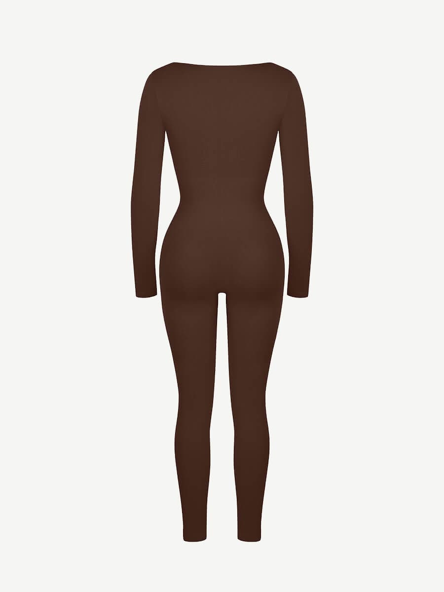 SHAPELX - Seamless Deep V Tummy Control Waist Cinching Catsuit