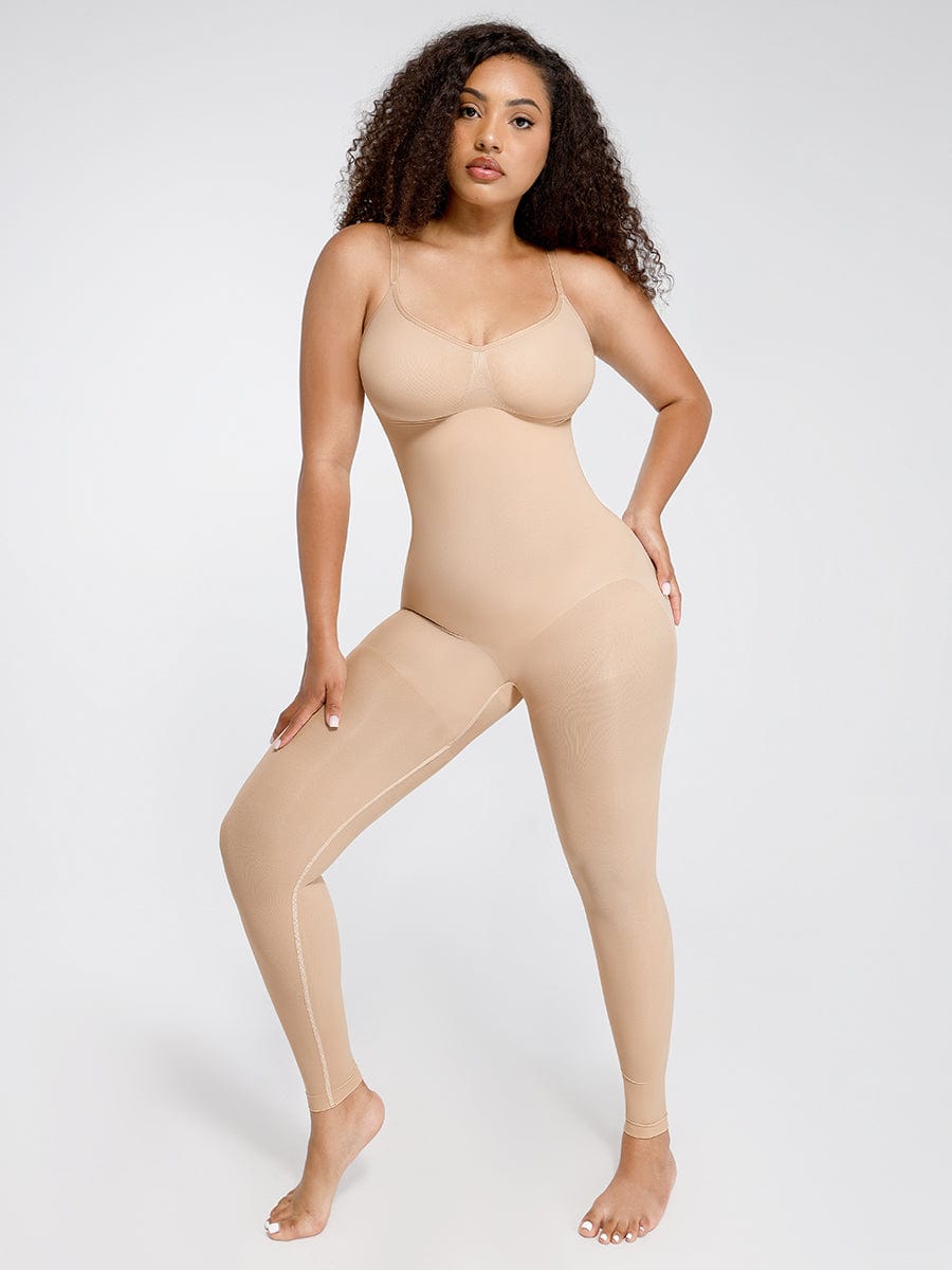 SHAPELX - Seamless Breast Support Waist and Abdomen Shaping Mid Thigh Body Shaper