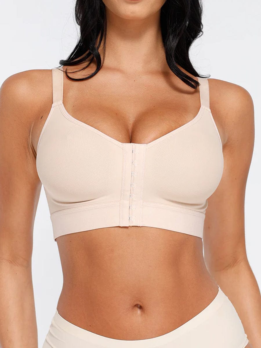 SHAPELX - Post Surgery Full Coverage Compression Surgical Front Closure Mastectomy Bras